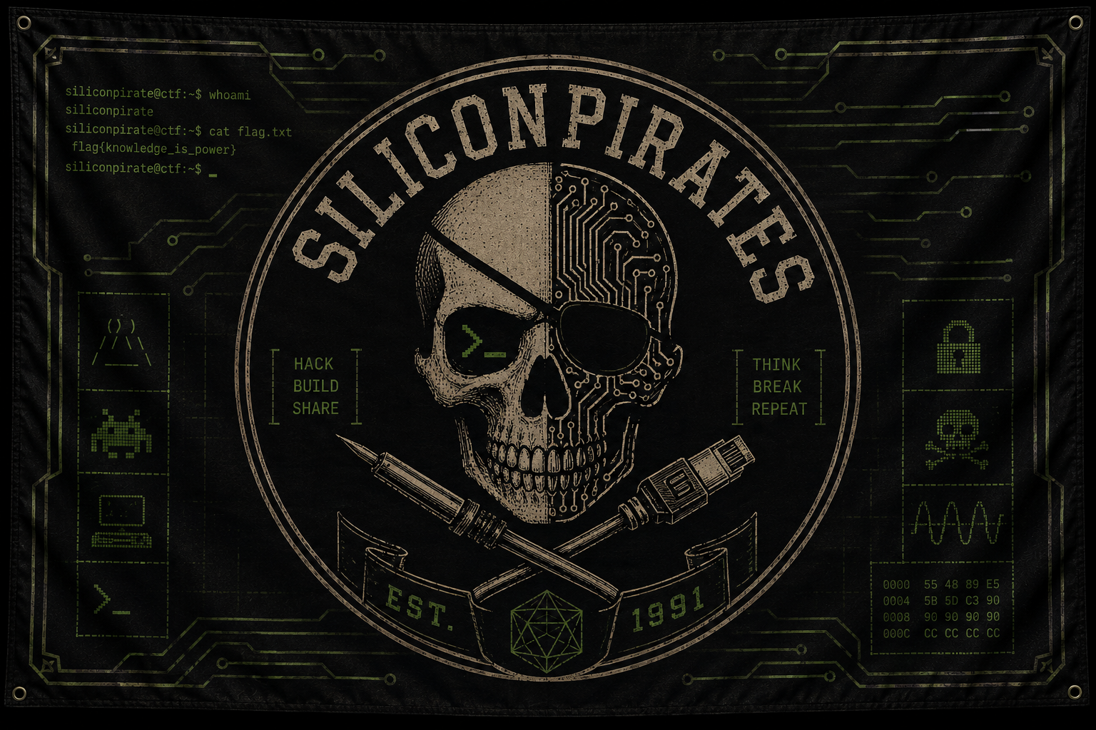 siliconpirates cloth banner